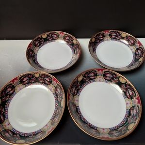 Muirfield royal paisley 4 soup cereal bowls